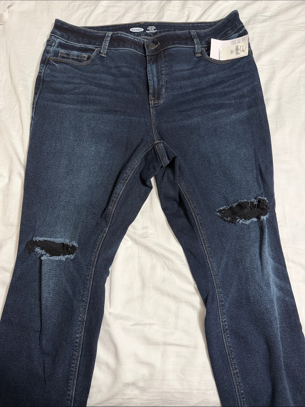 NWT Old Navy Rockstar Super Skinny High Rise Dark Blue Skinny Jeans